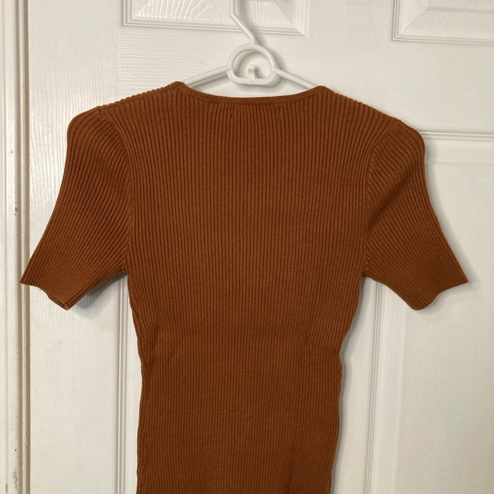 ZESICA Rust Ribbed Knit Top - Picture 7 of 7